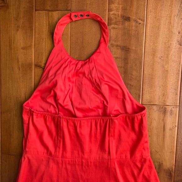 Jessica Simpson Orange Halter Mini Dress M - Picture 9 of 13